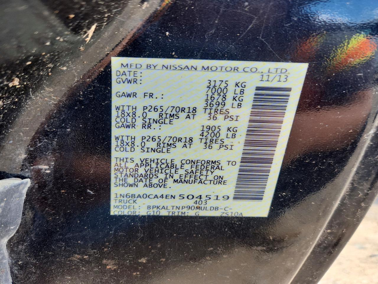 2014 NISSAN TITAN