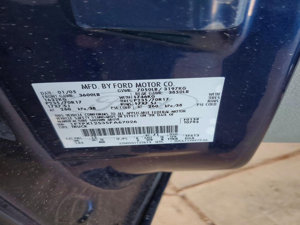 2005 FORD F150