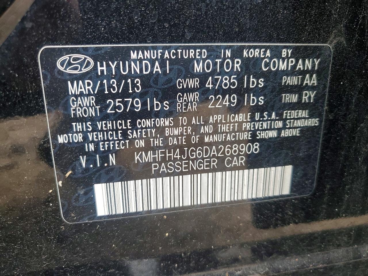 2013 HYUN AZERA