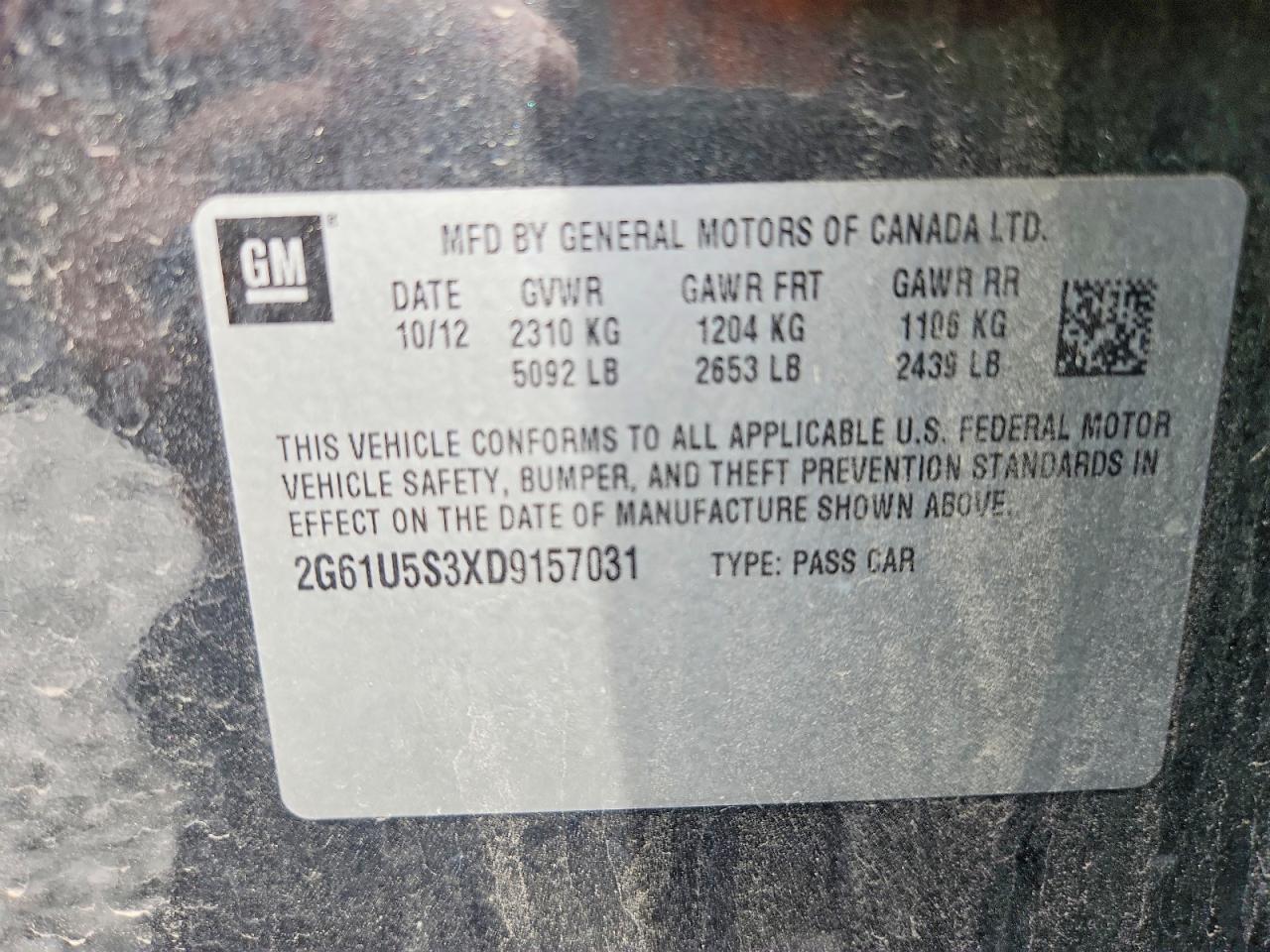 2013 CADILLAC XTS
