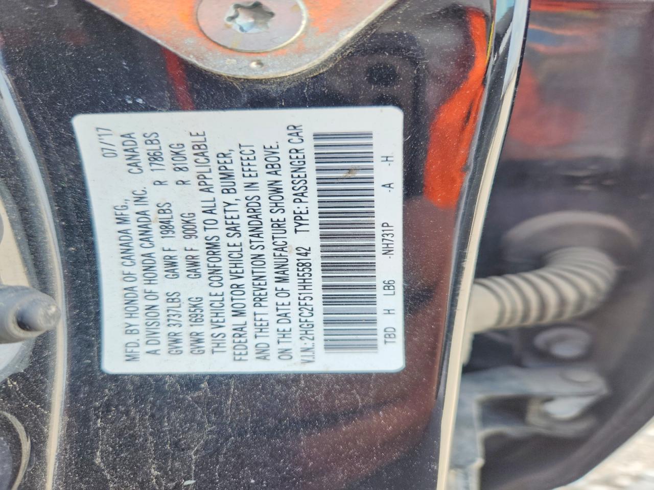 2017 HONDA CIVIC