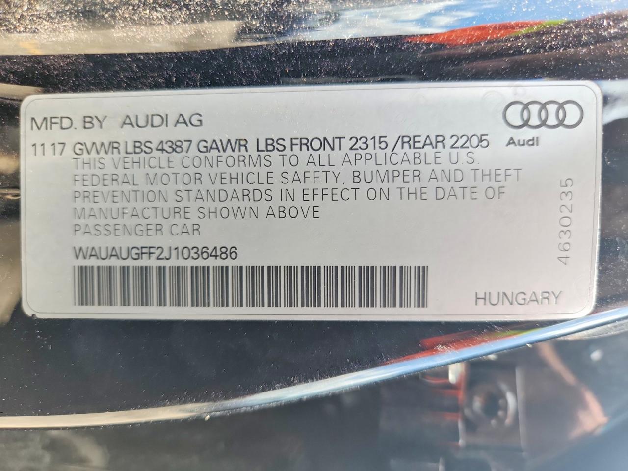 2018 AUDI A3