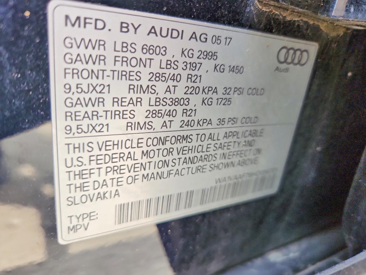 2017 AUDI Q7