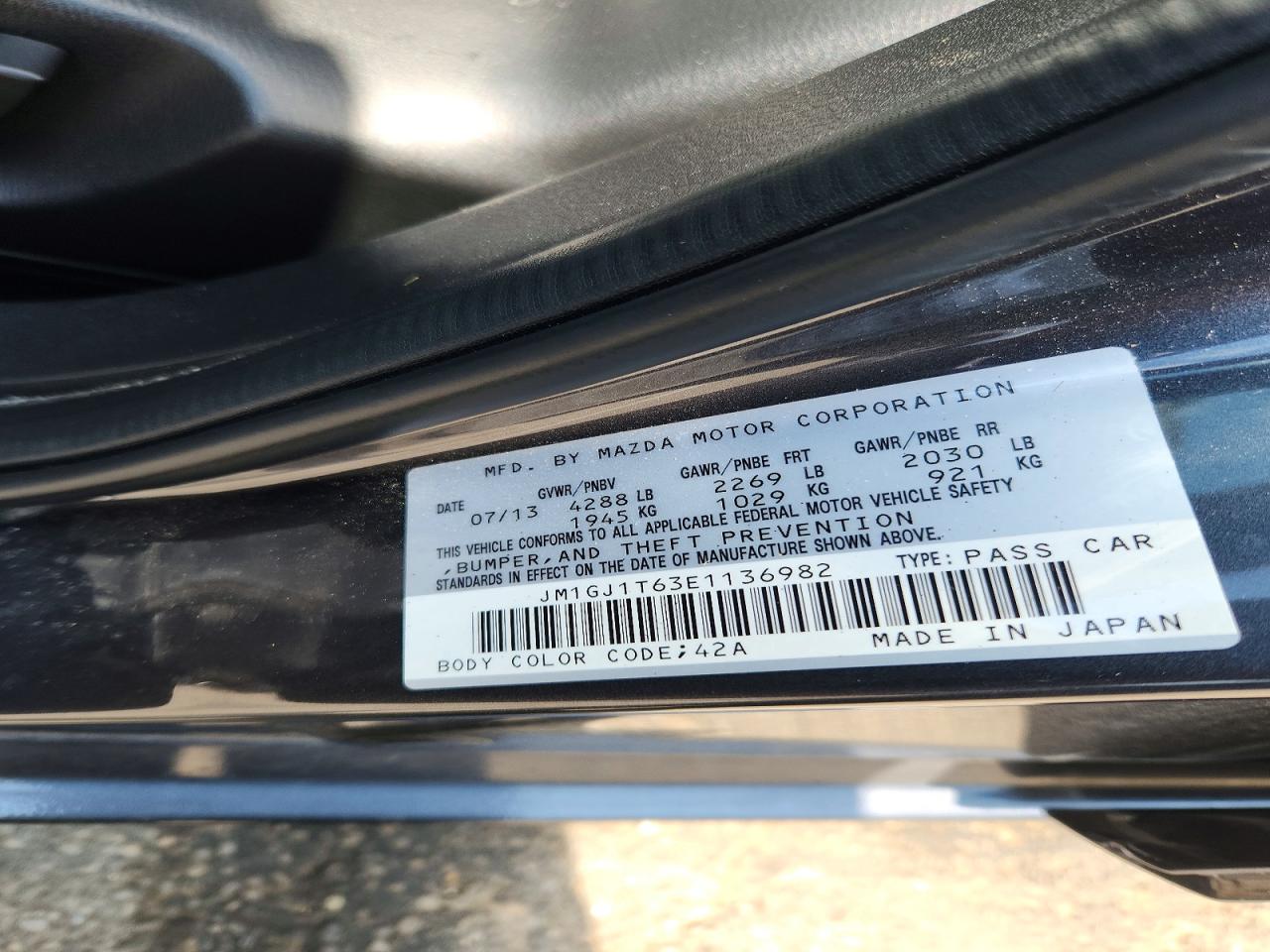 2014 MAZDA 6