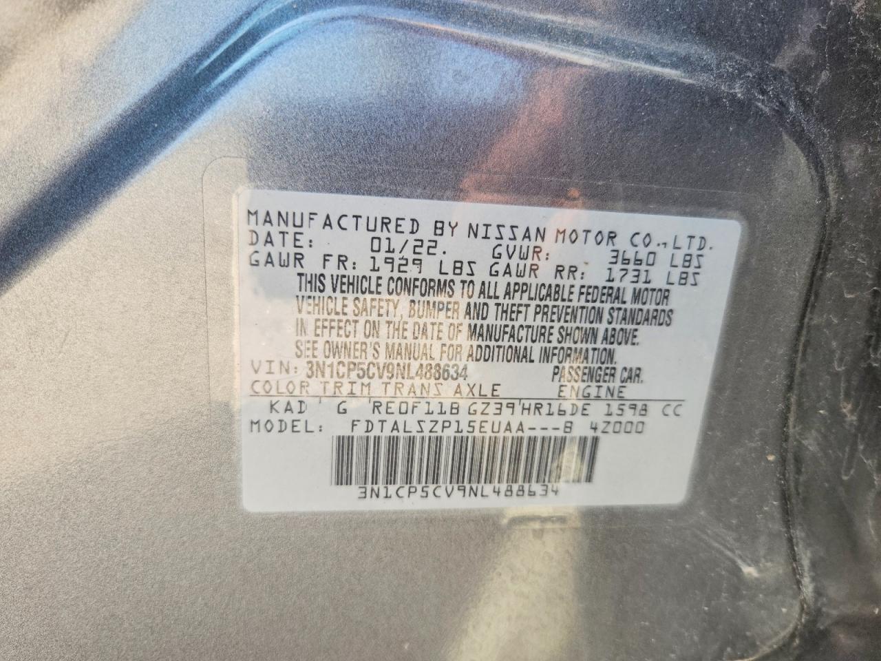 2022 NISSAN KICKS