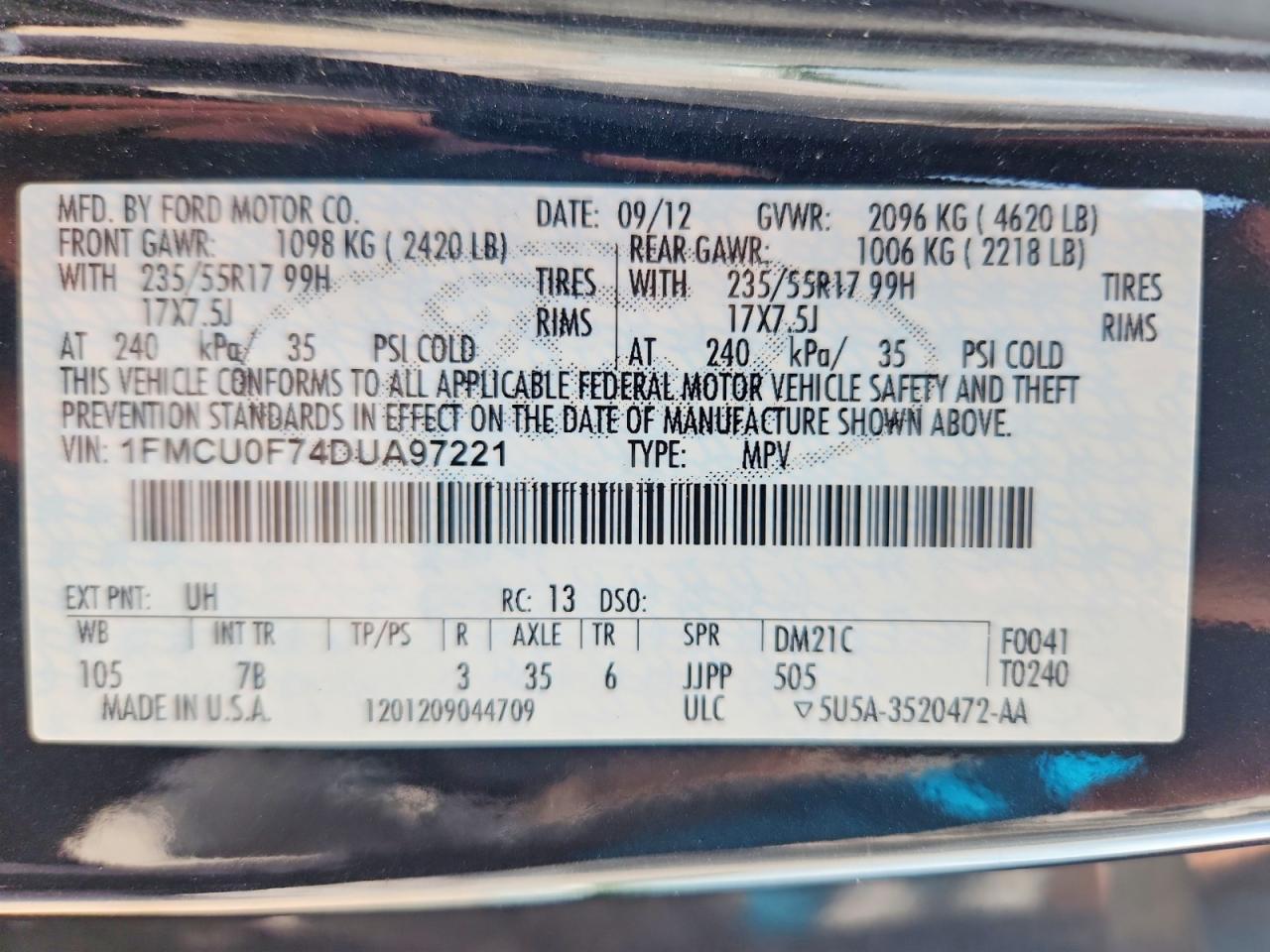 2013 FORD ESCAPE