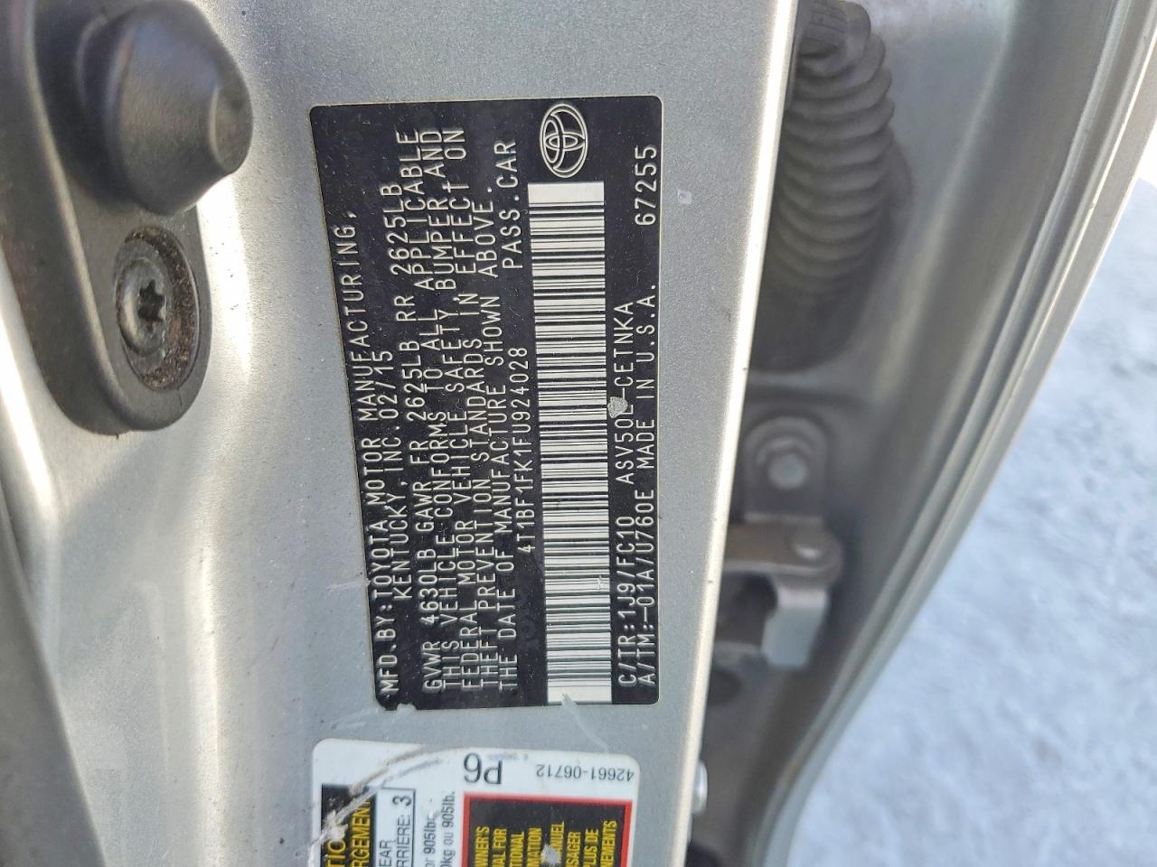 2015 TOYOTA CAMRY