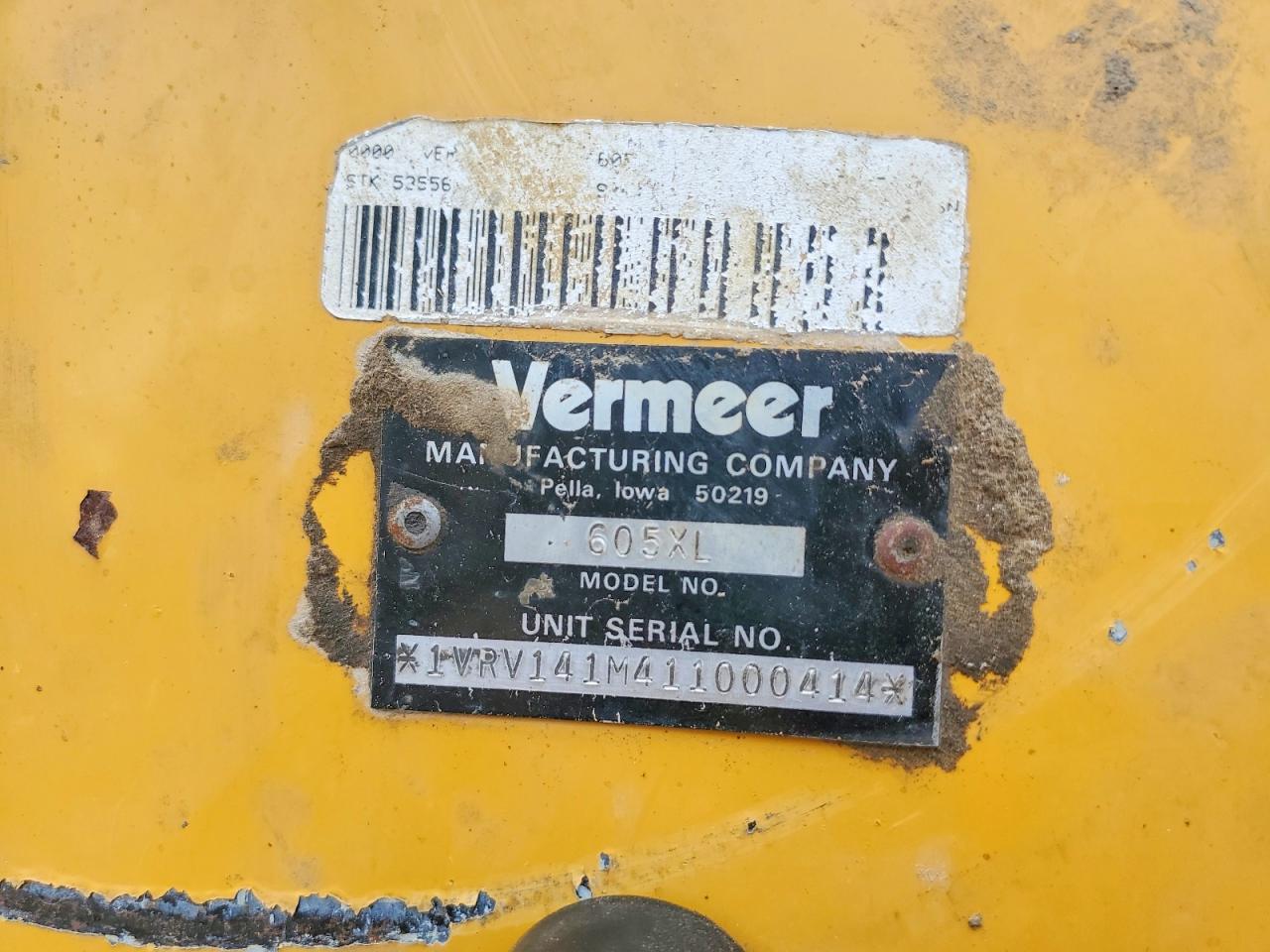 2015 VERMEER 605 XL
