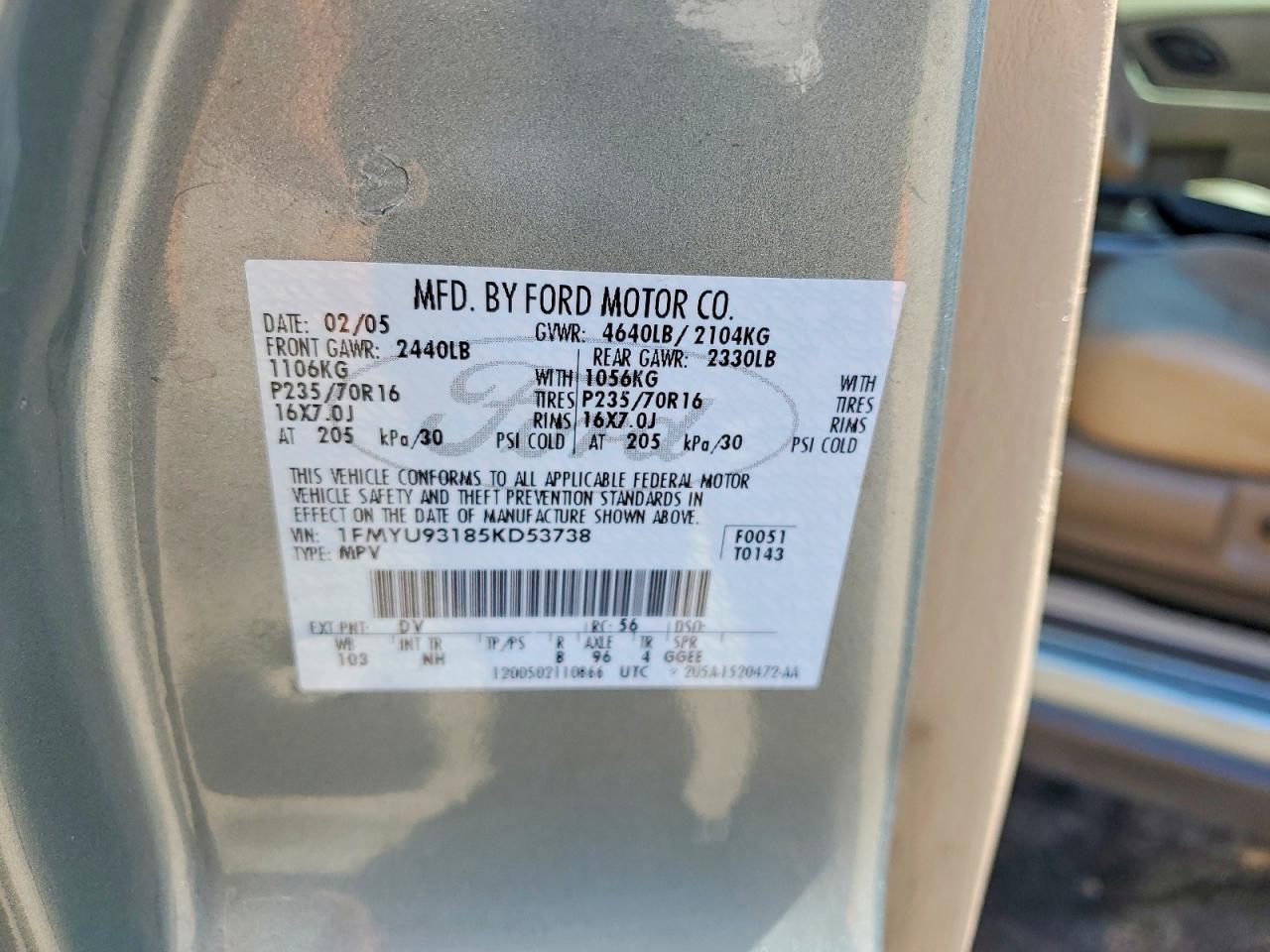 2005 FORD ESCAPE