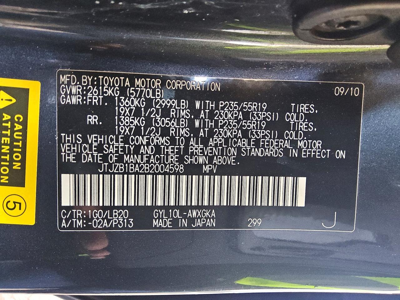 2011 LEXUS RX450