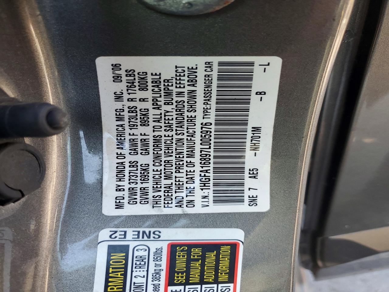 2007 HONDA CIVIC