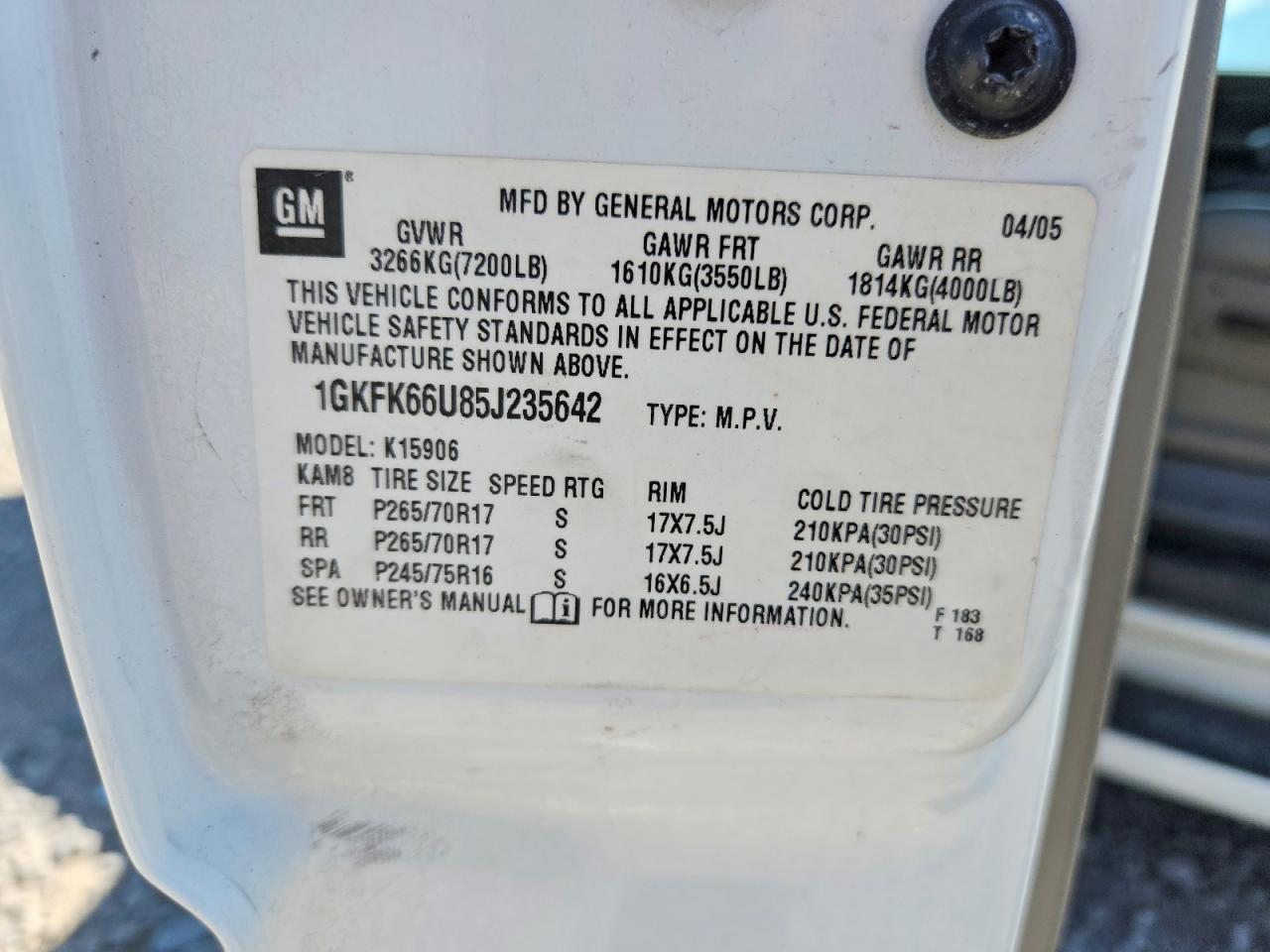 2005 GMC YUKON