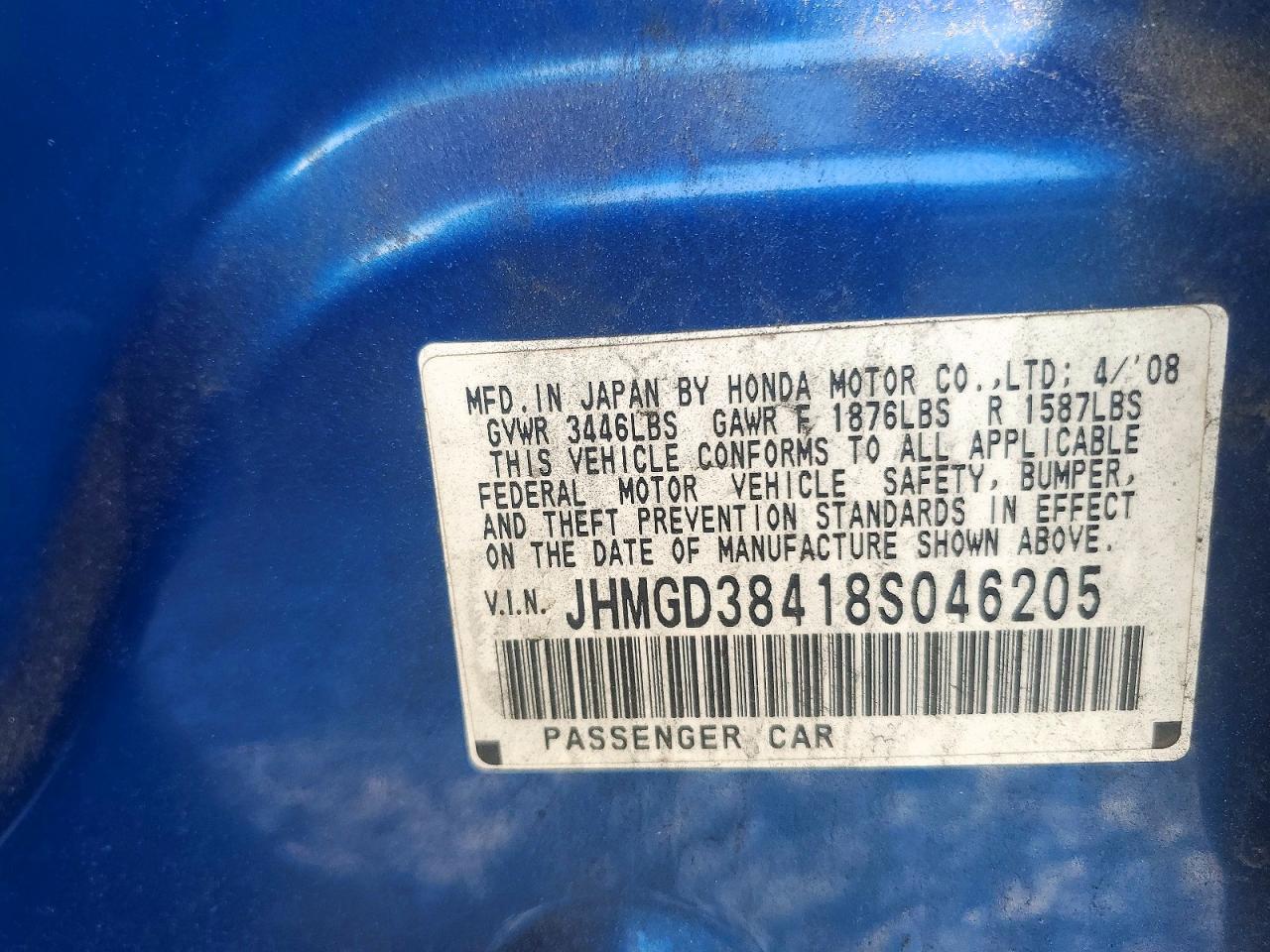 2008 HONDA FIT