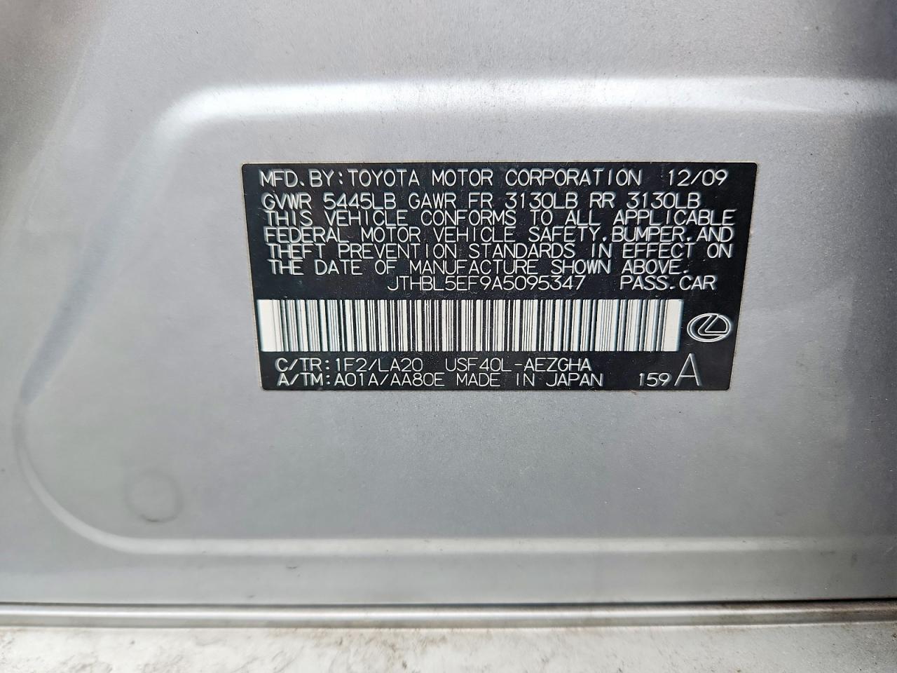 2010 LEXUS LS460