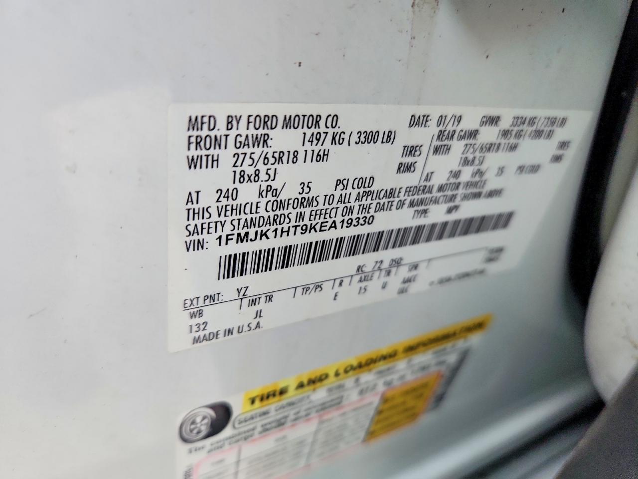 2019 FORD EXPEDITION