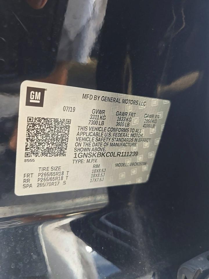2020 CHEVROLET TAHOE