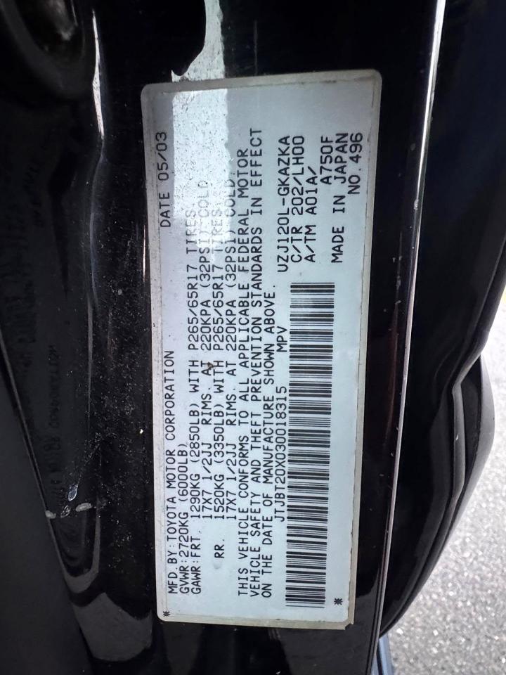 2003 LEXUS GX