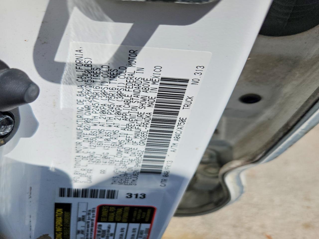 2009 TOYOTA TACOMA
