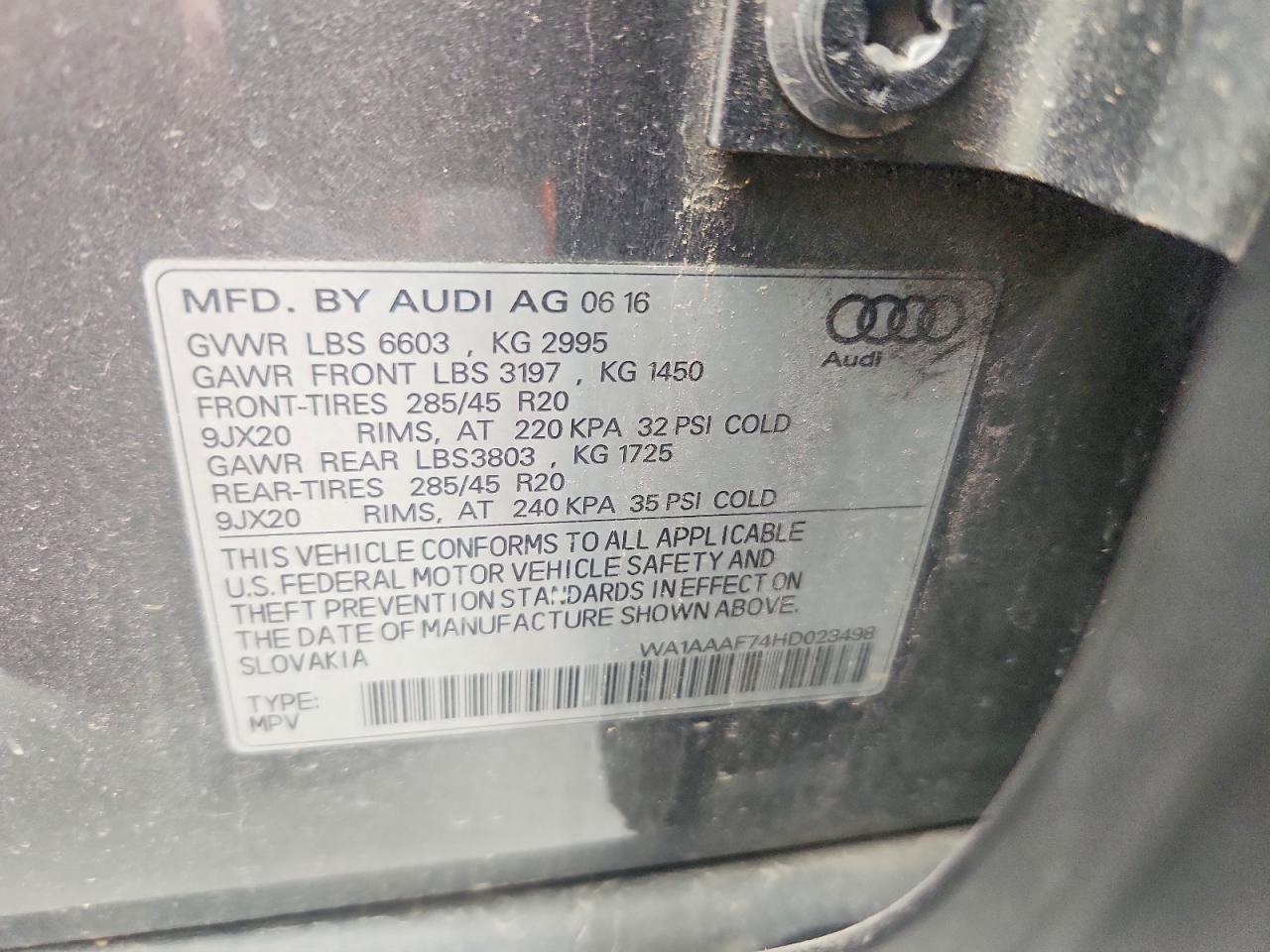 2017 AUDI Q7