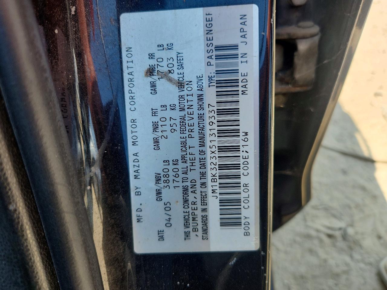 2005 MAZDA MAZDA3
