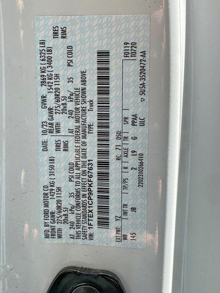 2023 FORD F150