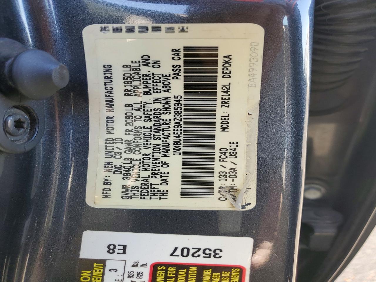 2010 TOYOTA COROLLA