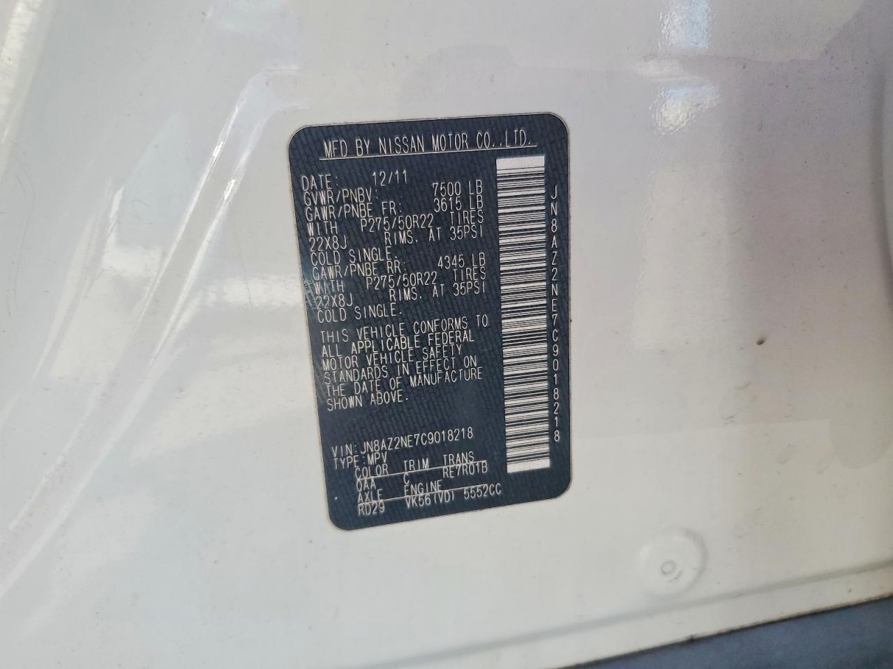 2012 INFINITI QX56