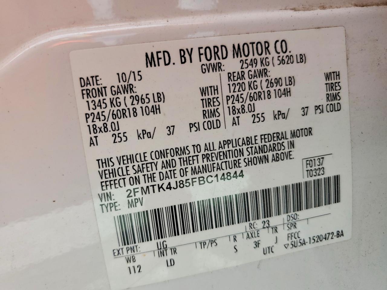 2015 FORD EDGE