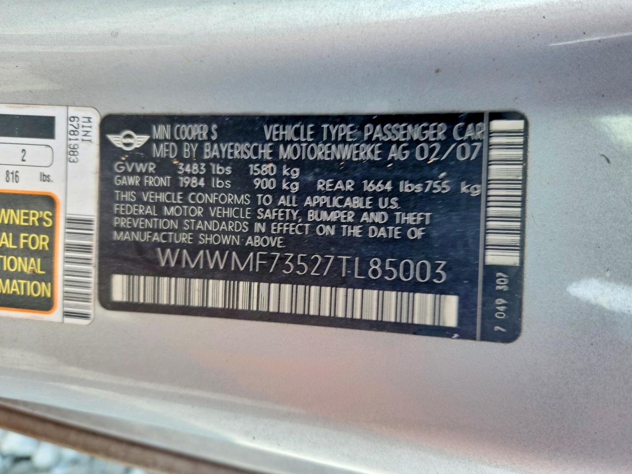 2007 MINI COOPER