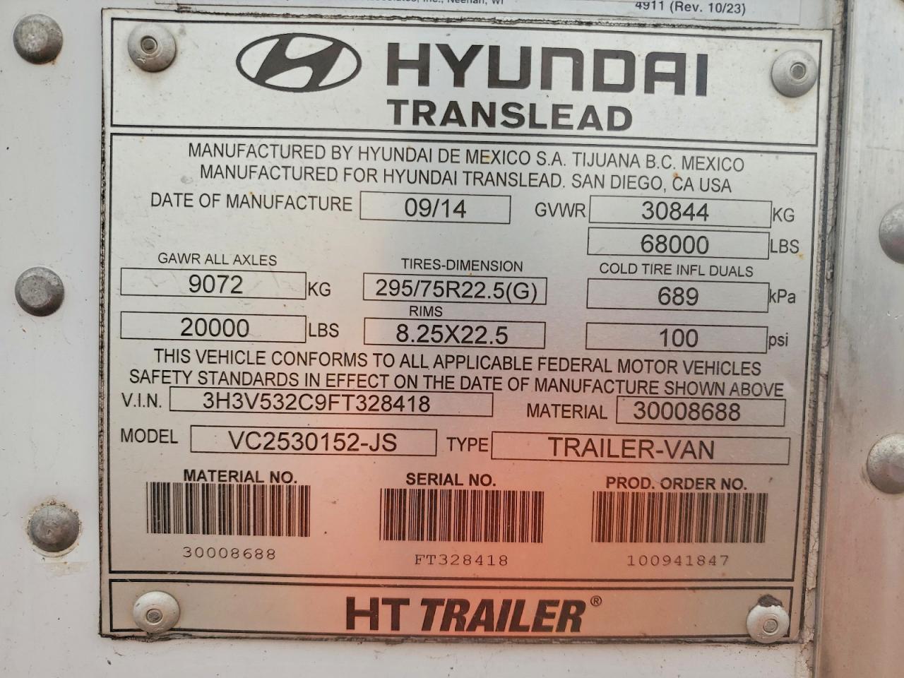 2015 HYTR TRAILER