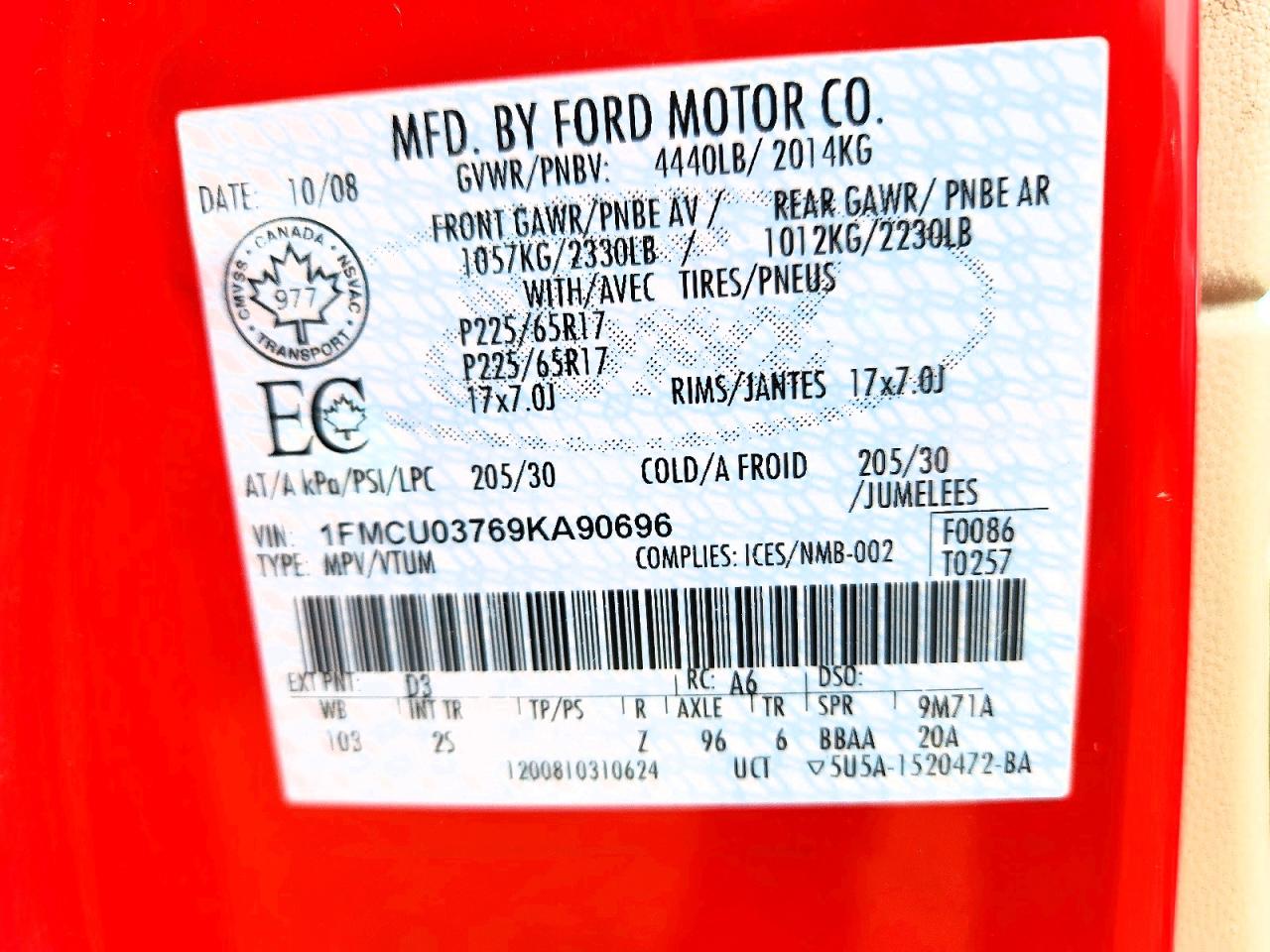 2009 FORD ESCAPE