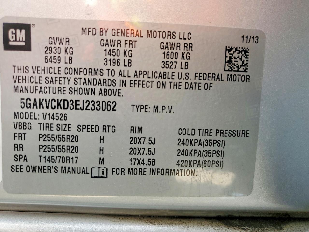 2014 BUICK ENCLAVE