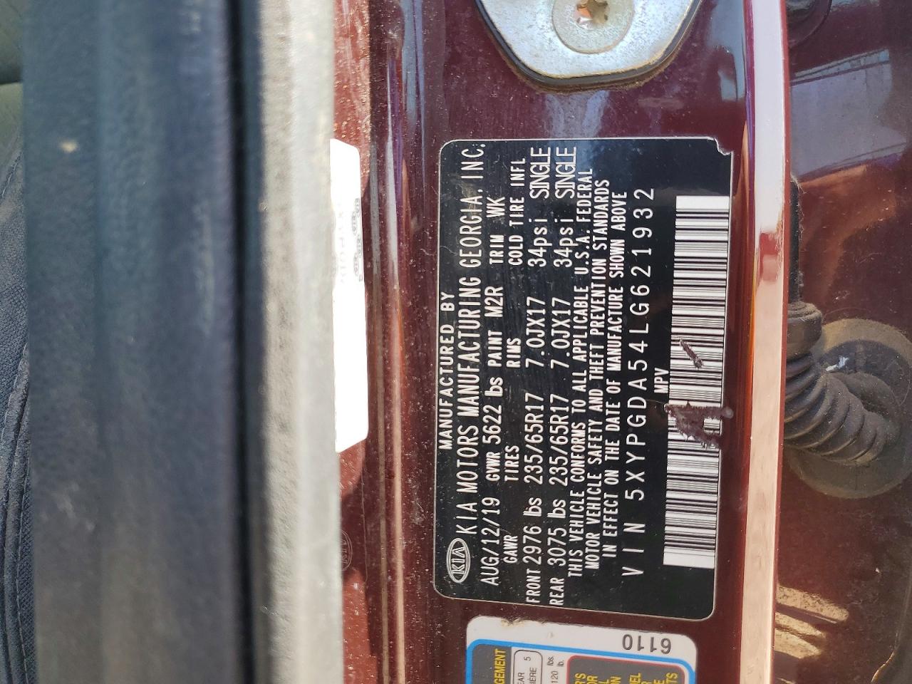 2020 KIA SORENTO
