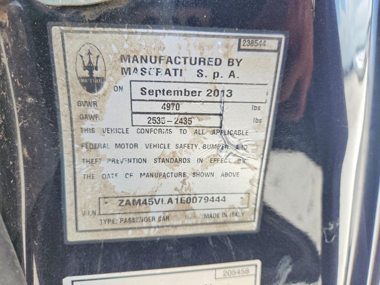 2014 MASERATI ALL OTHER