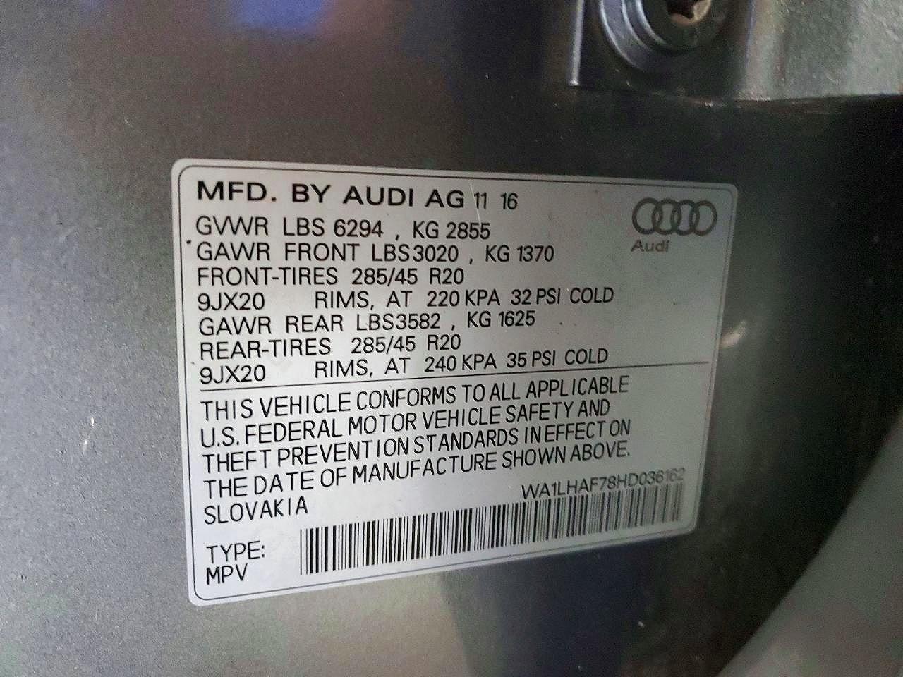 2017 AUDI Q7