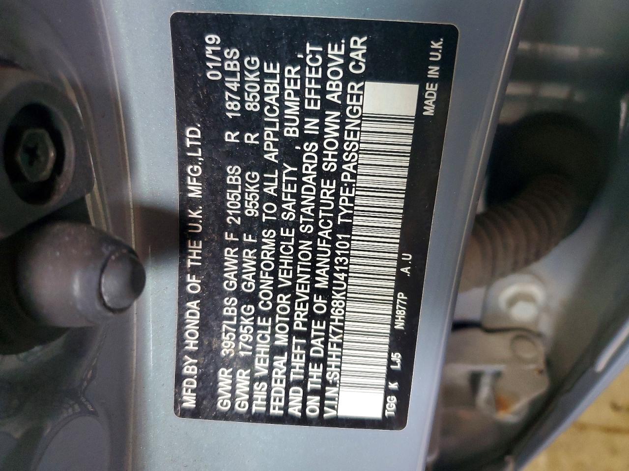 2019 HONDA CIVIC