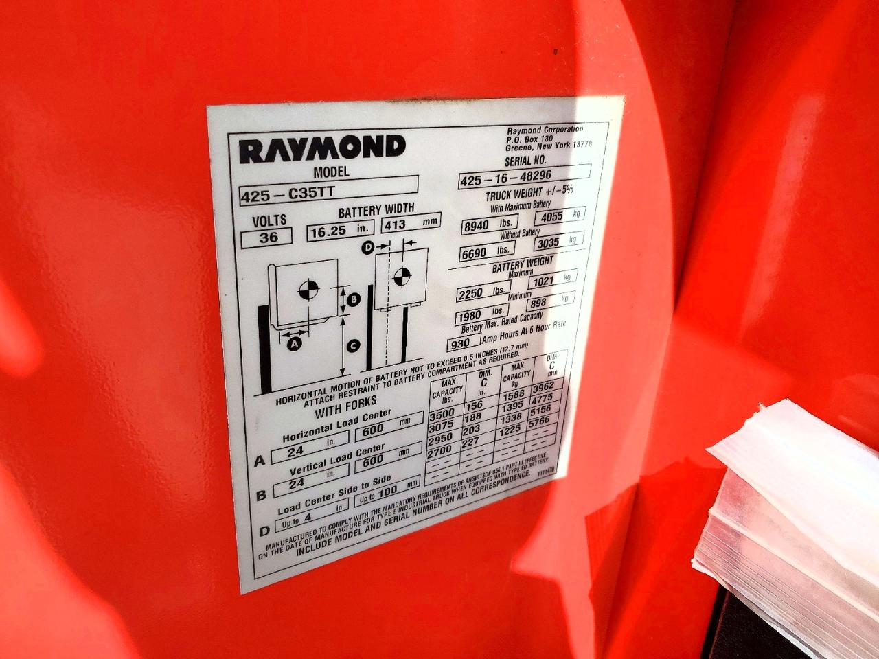 2016 RAYMOND UNKNOWN
