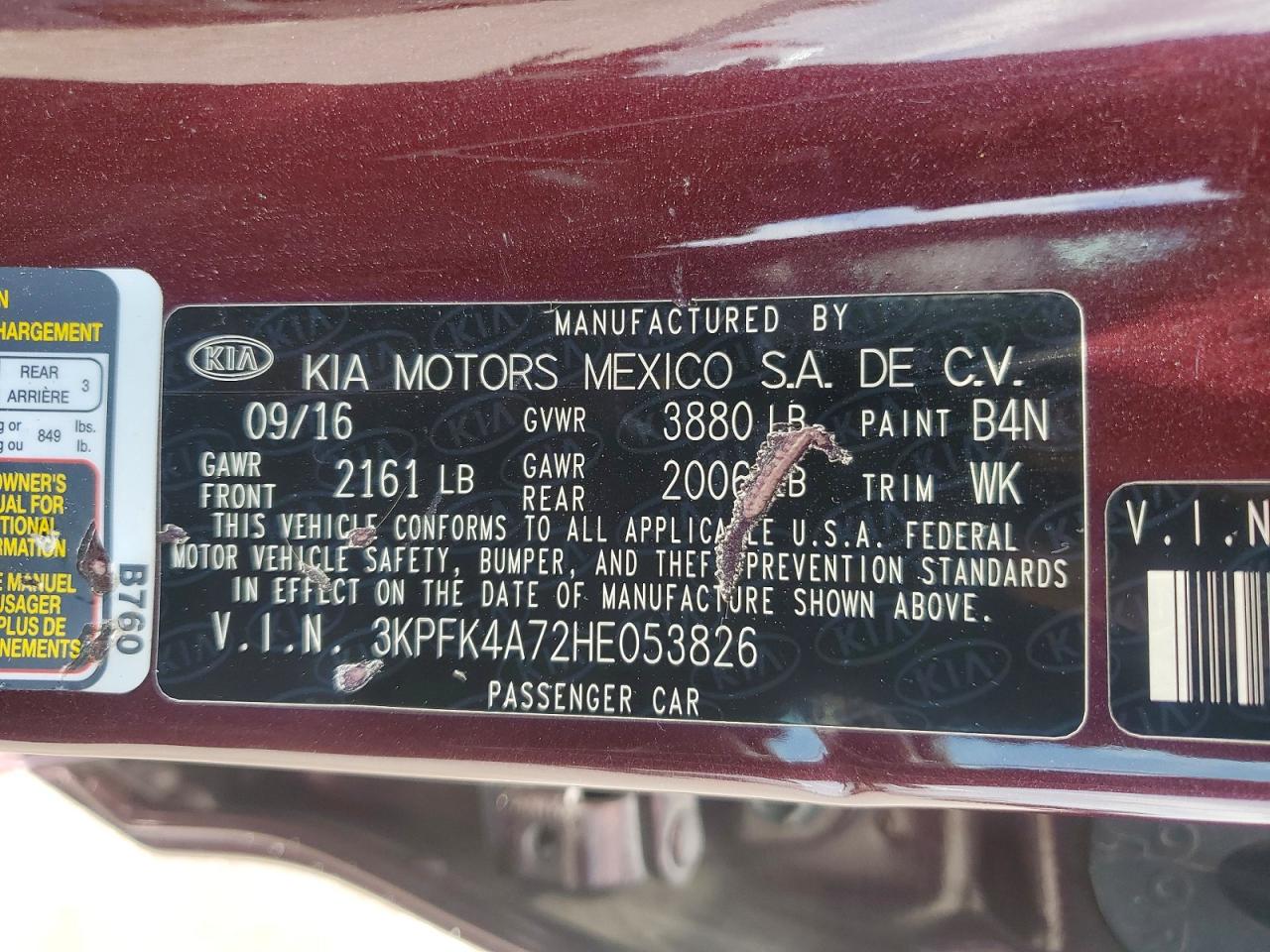 2017 KIA FORTE