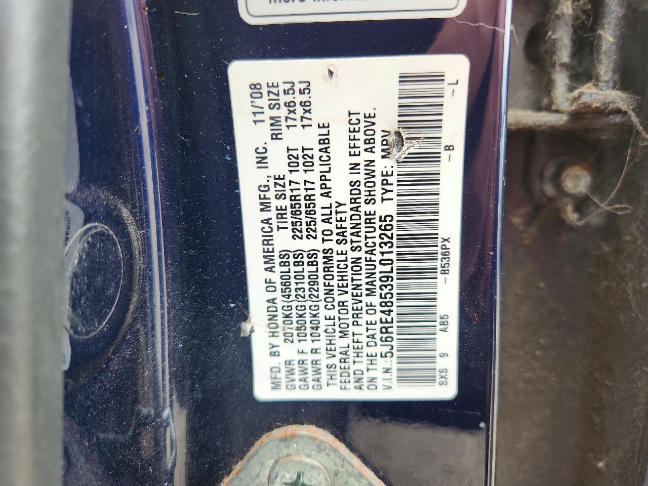 2009 HONDA CRV