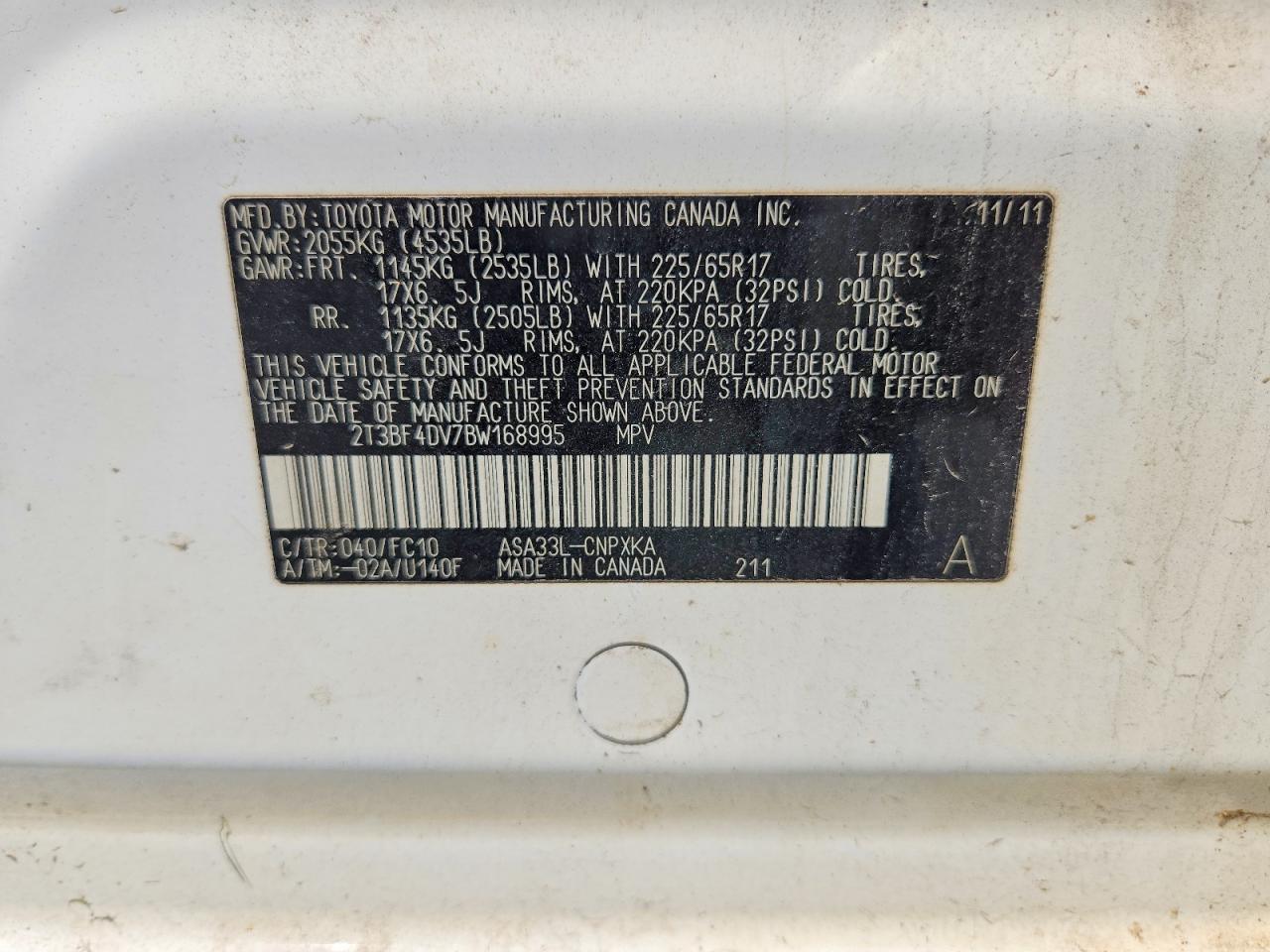 2011 TOYOTA RAV4