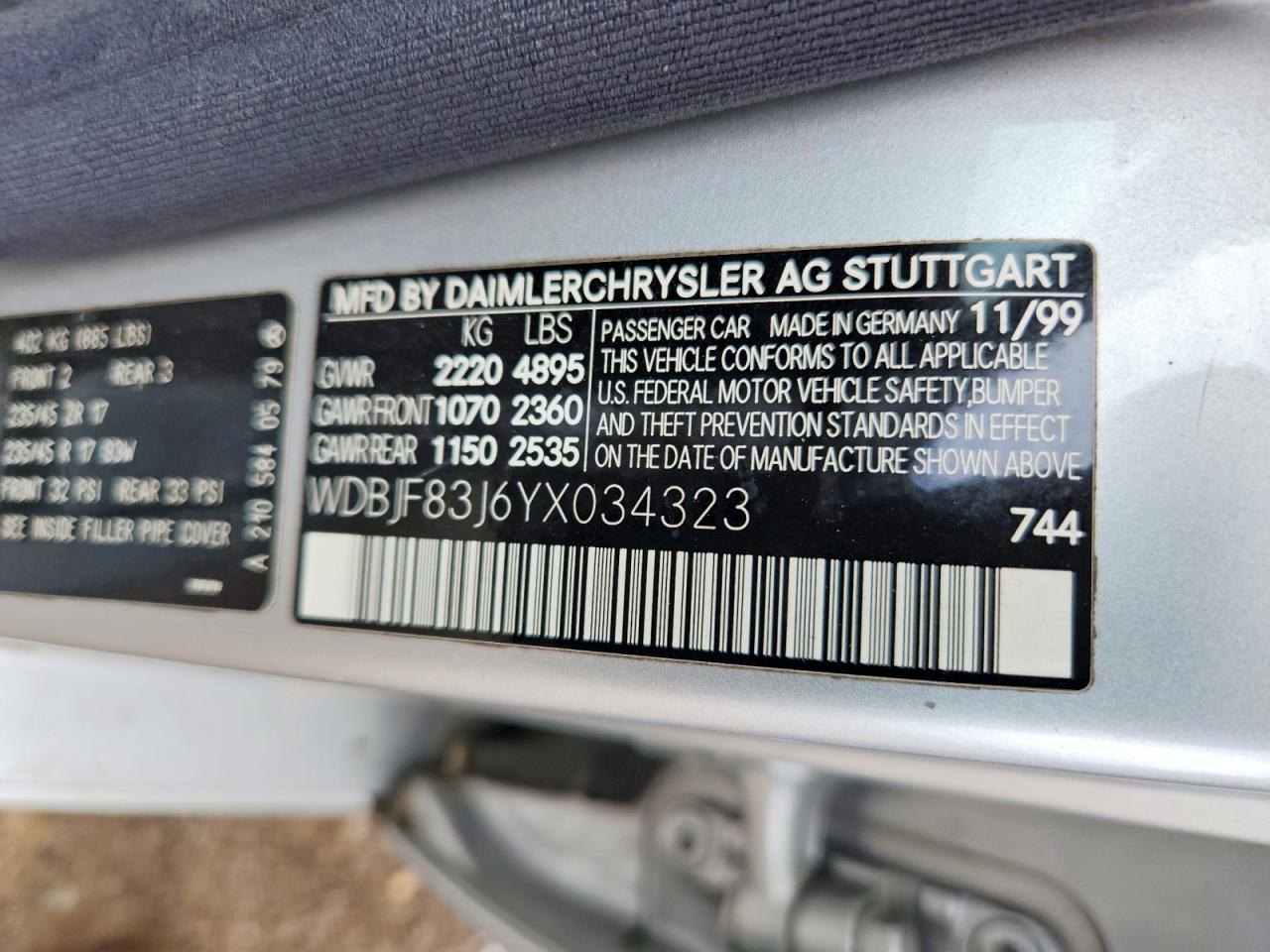 2000 MERCEDES-BENZ E-CLASS
