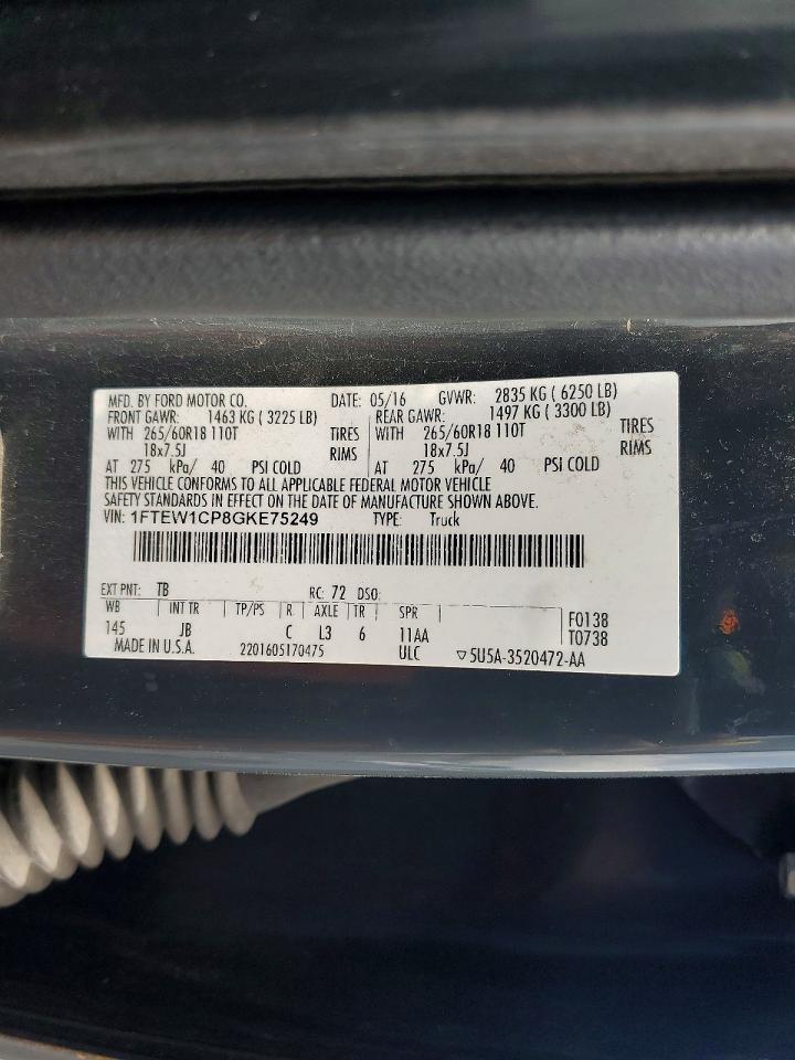 2016 FORD F150