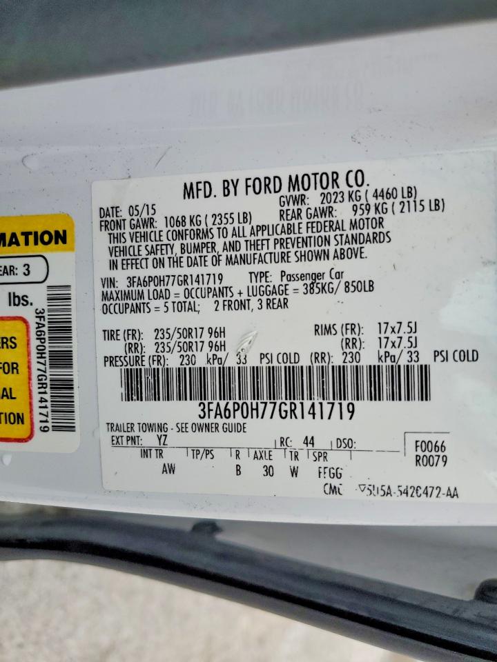 2016 FORD FUSION