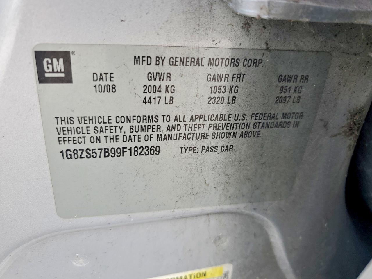 2009 SATURN AURA