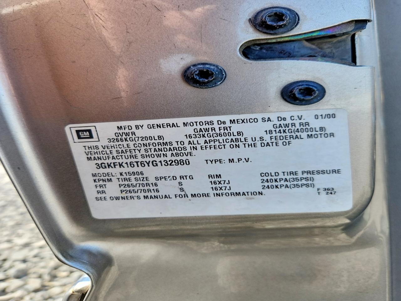 2000 GMC YUKON