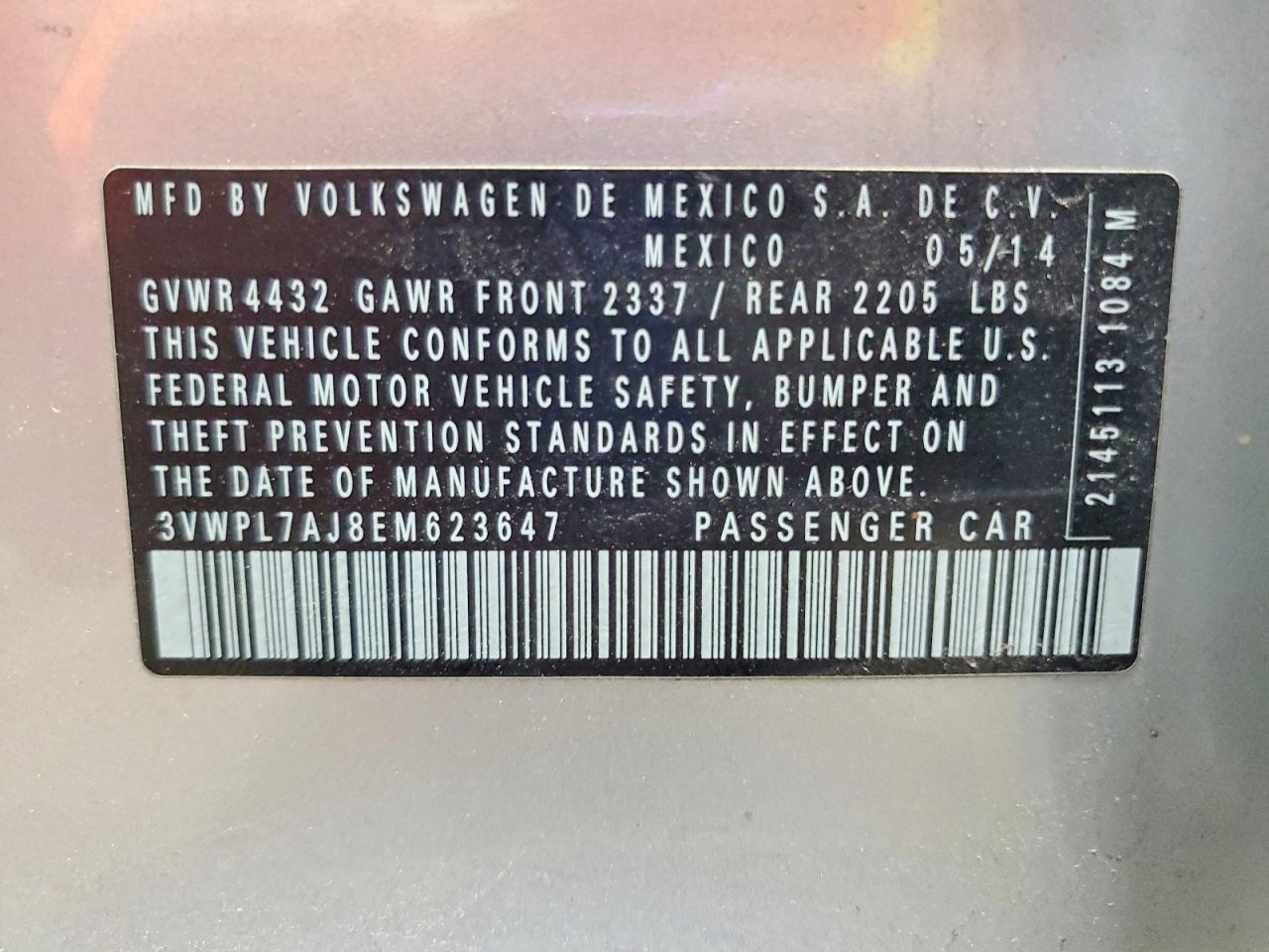 2014 VOLKSWAGEN JETTA