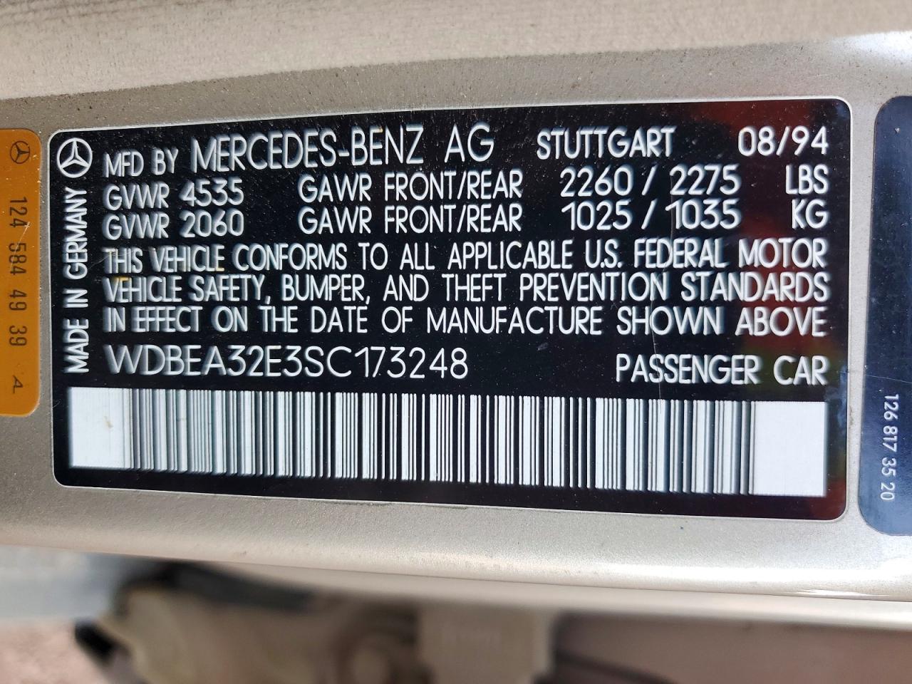 1995 MERCEDES-BENZ E-CLASS