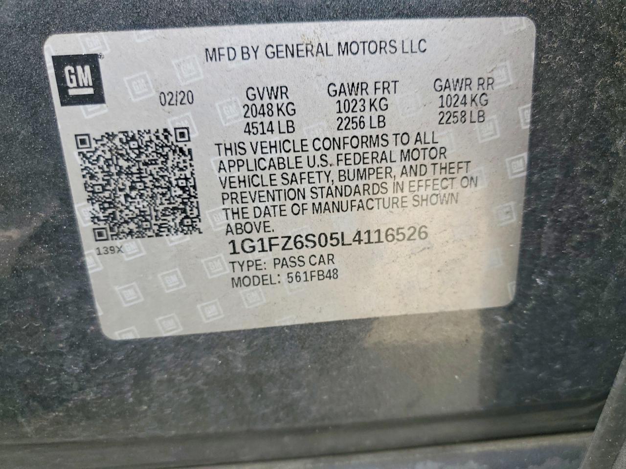 2020 CHEVROLET BOLT