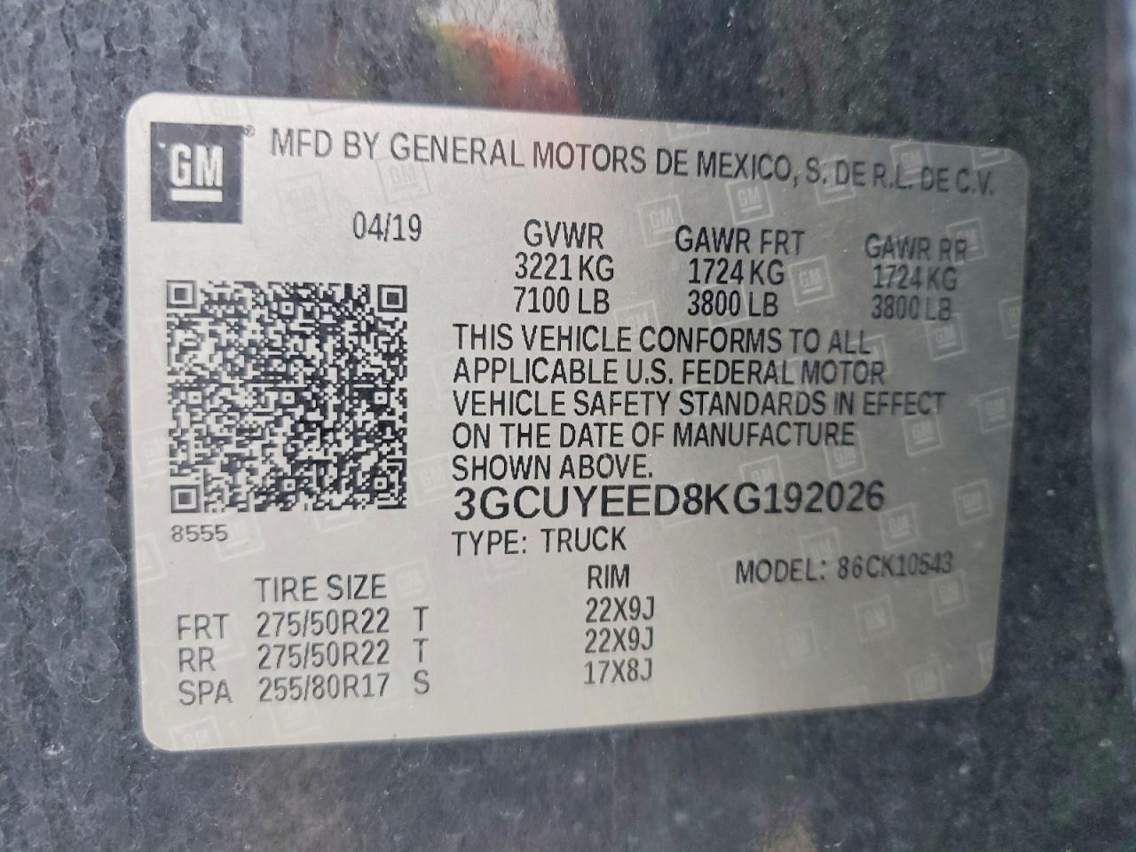 2019 CHEVROLET SILVERADO