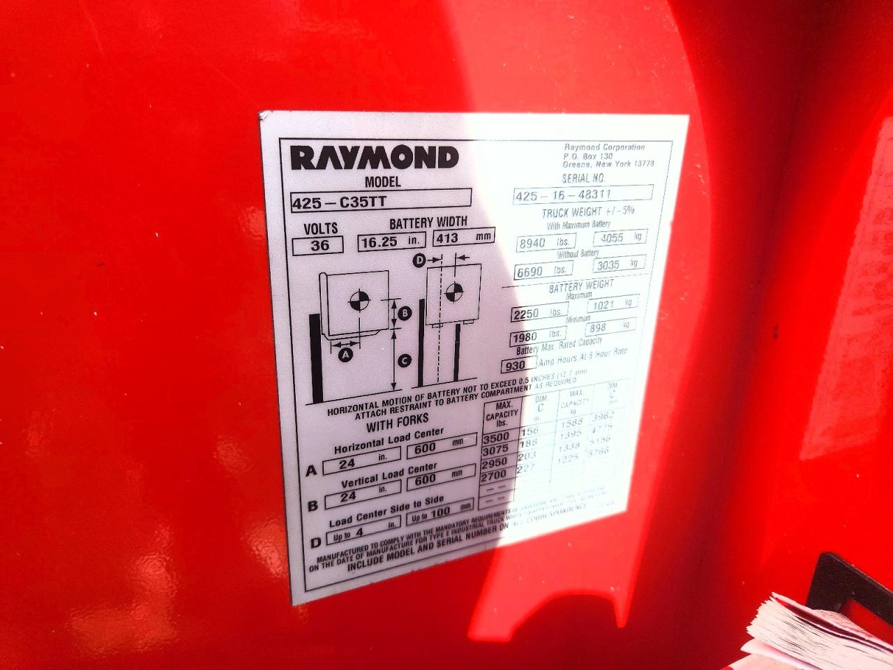 2016 RAYMOND UNKNOWN